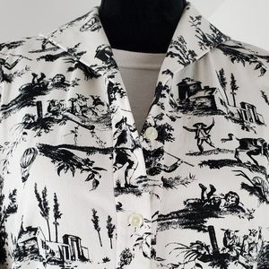 🤩G Collection Black & White Toile* Blazer